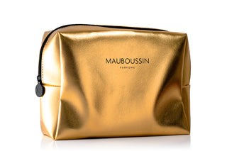 TROUSSE DE TOILETTE EN SIMILICUIR | GOLD